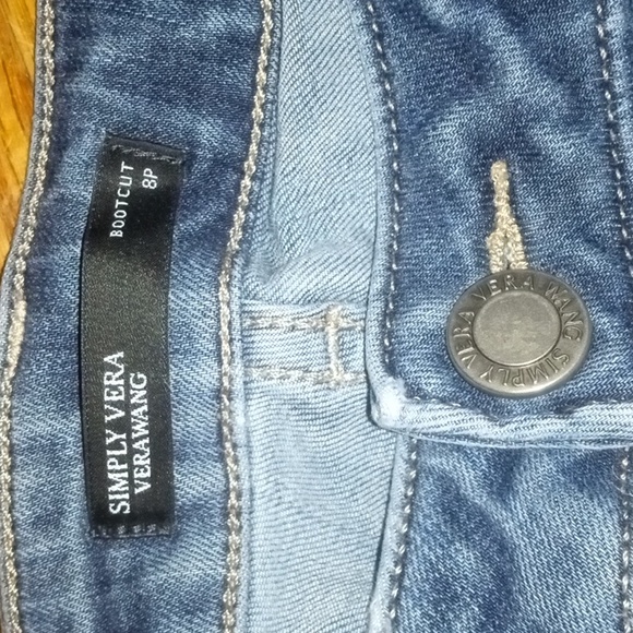 Vera Vera Wang Dark Blue Flare Jeans - Picture 3 of 4